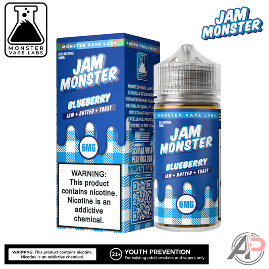 Blueberry E-Liquid By Jam Monster Vape Labs 100mL
