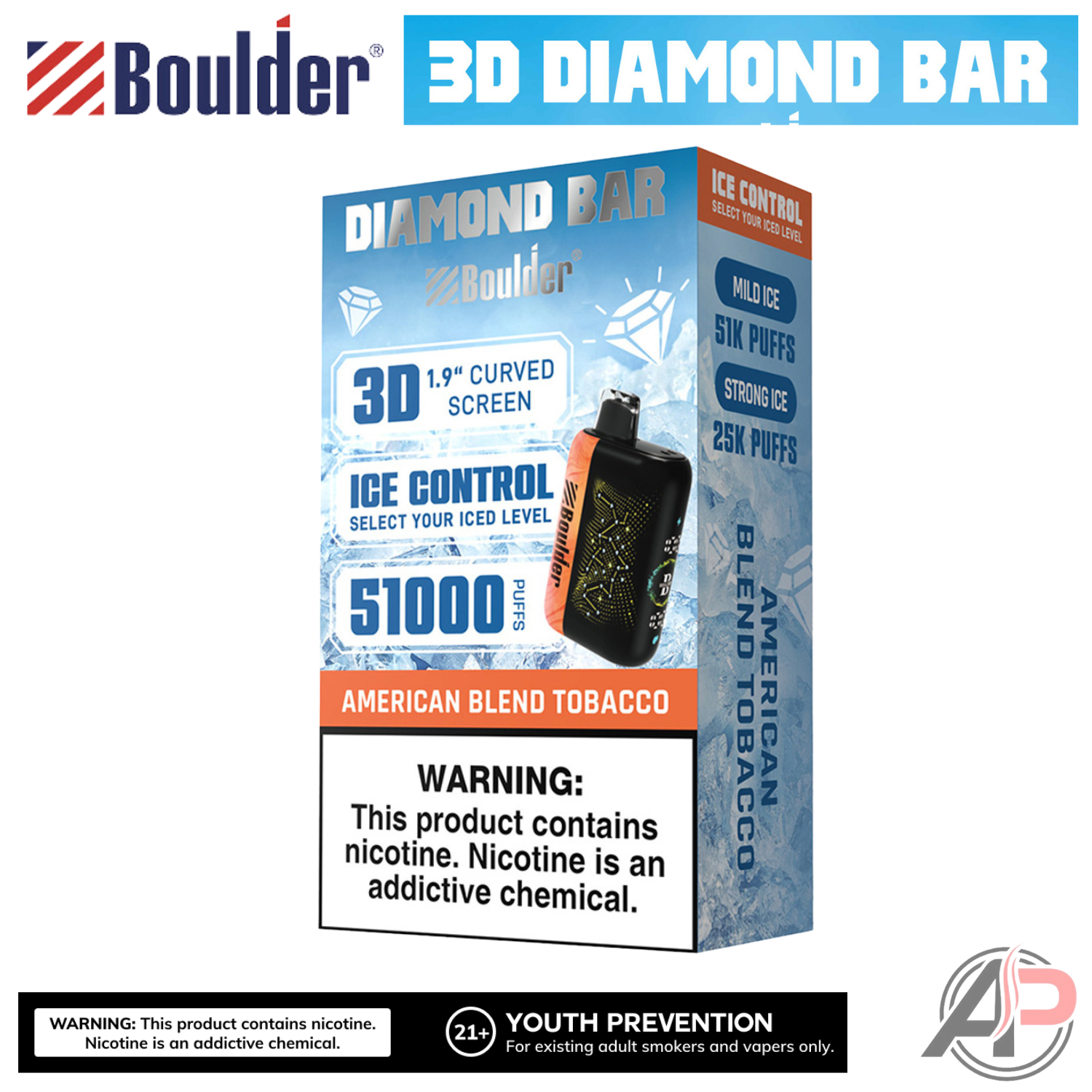Boulder Diamond Bar 51000 Puffs Disposable Vape Device Apvs Boulder Diamond Bar 51000 Puffs Disposable Vape Device Apvs