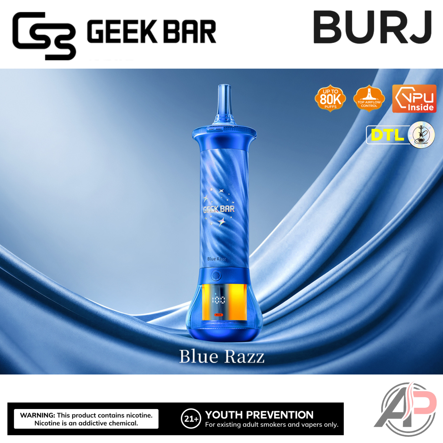 Geek Bar Burj 80K Puffs Hookah Disposable Vape Device