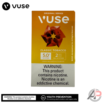 Vuse Alto Classic Tobacco Pods 2 Pack 5.0% (50mg)