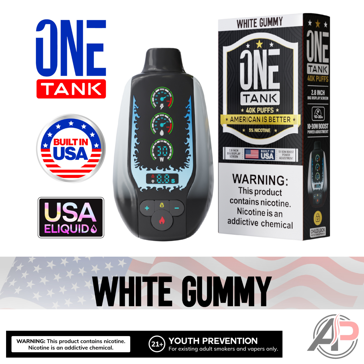 One Tank 40,000 Puffs Disposable Vape Device