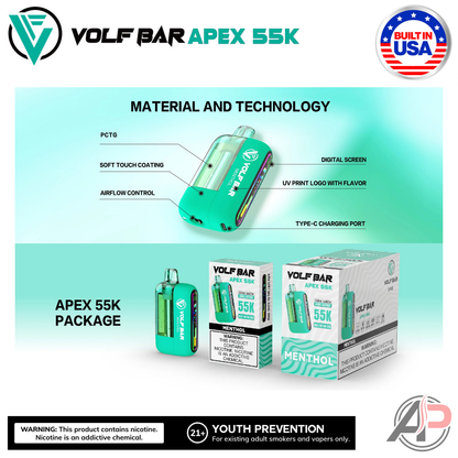 Volf Bar Apex 55,000 Puffs Disposable Vape Device