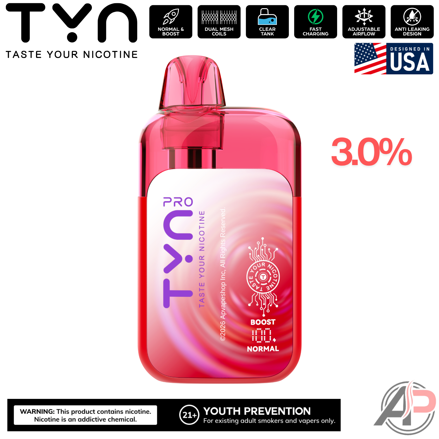 Tyn Pro 50,000 Puffs Disposable Vape Device Apvs Tyn Pro 50,000 Puffs Disposable Vape Device Apvs