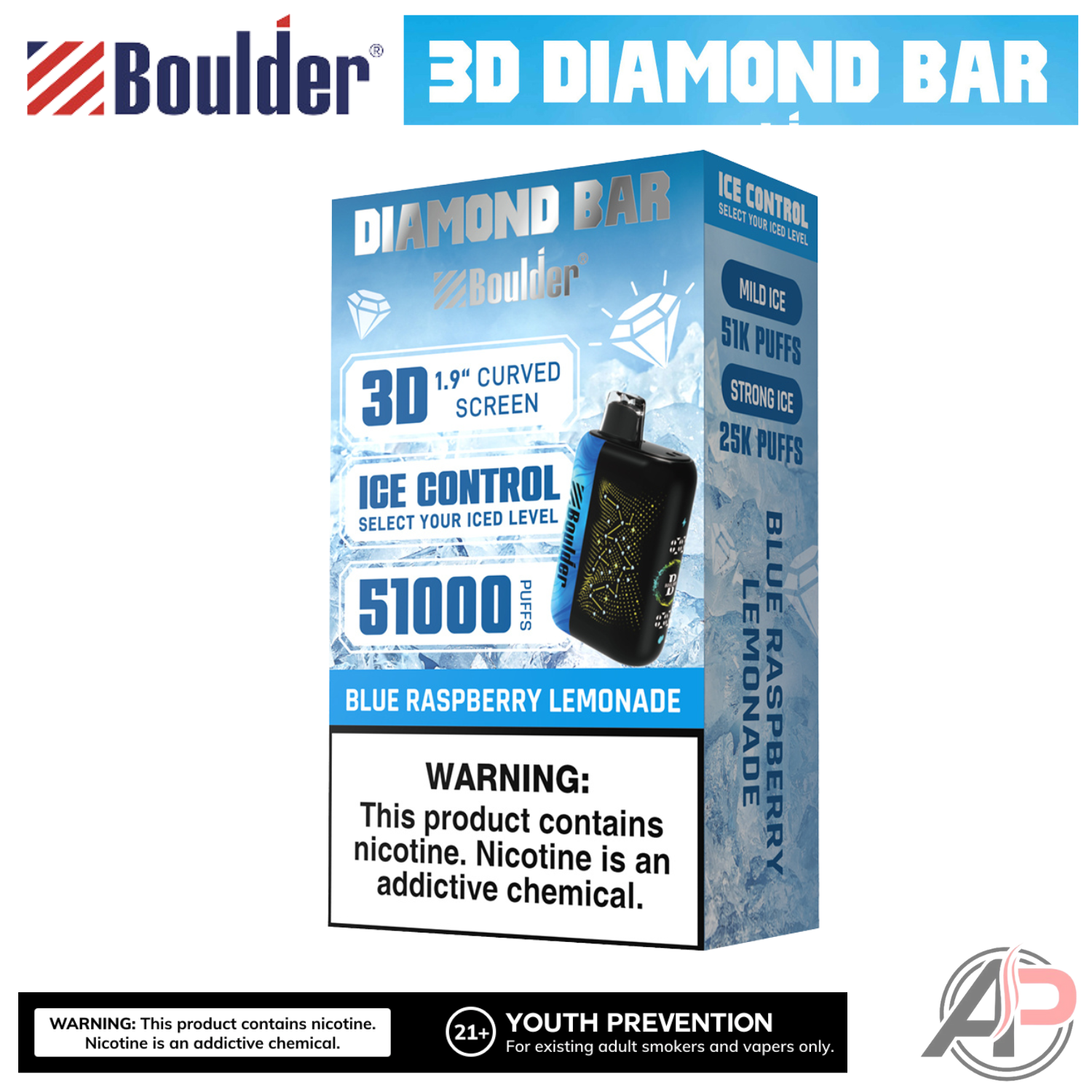 Boulder Diamond Bar 51000 Puffs Disposable Vape Device Apvs Boulder Diamond Bar 51000 Puffs Disposable Vape Device Apvs