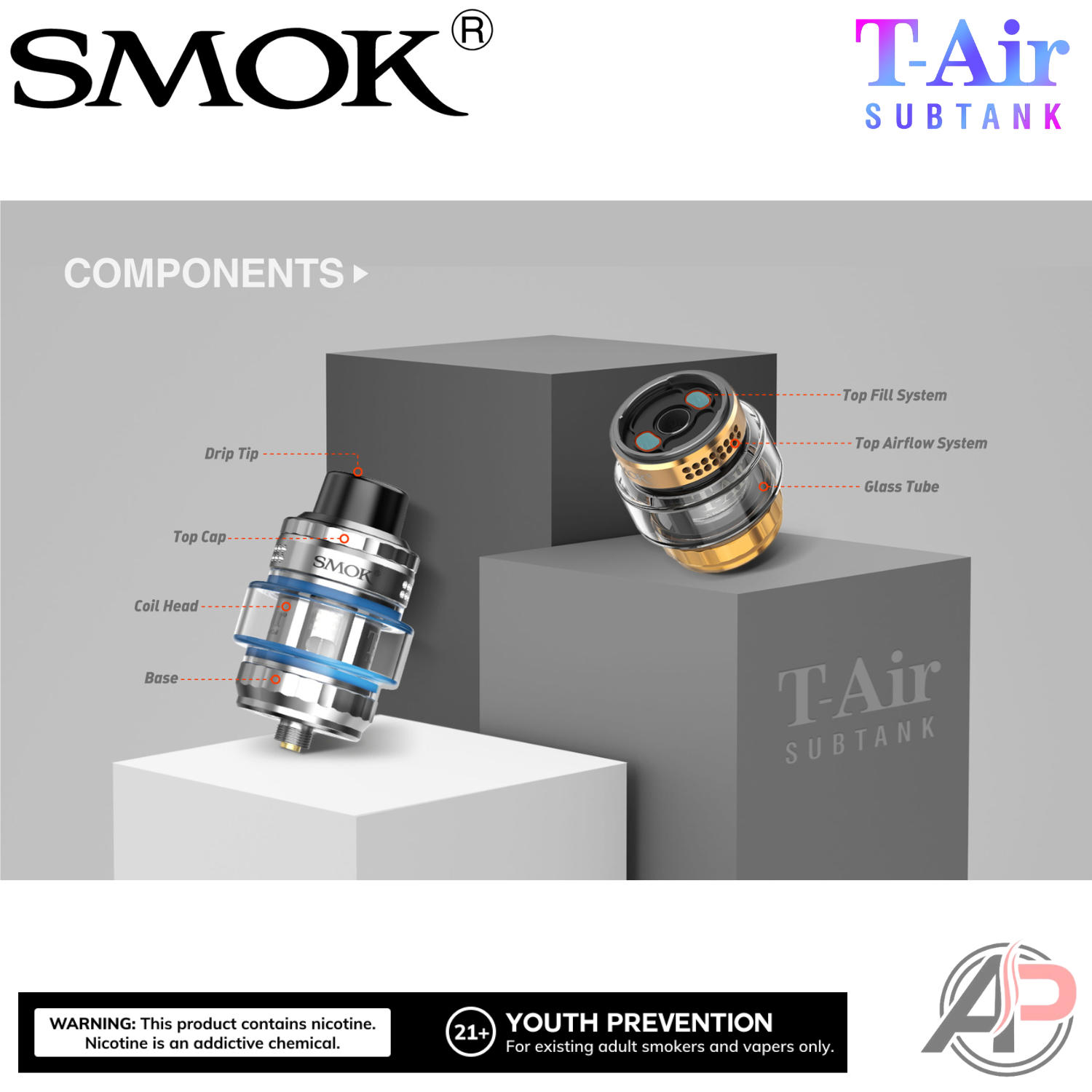 how much is elf bar vape Can't Unscrew Vape Tank Smok T-Air Subohm Tank – Apvs Unscrewing atomizer  from mod : r/Vaping main image 0