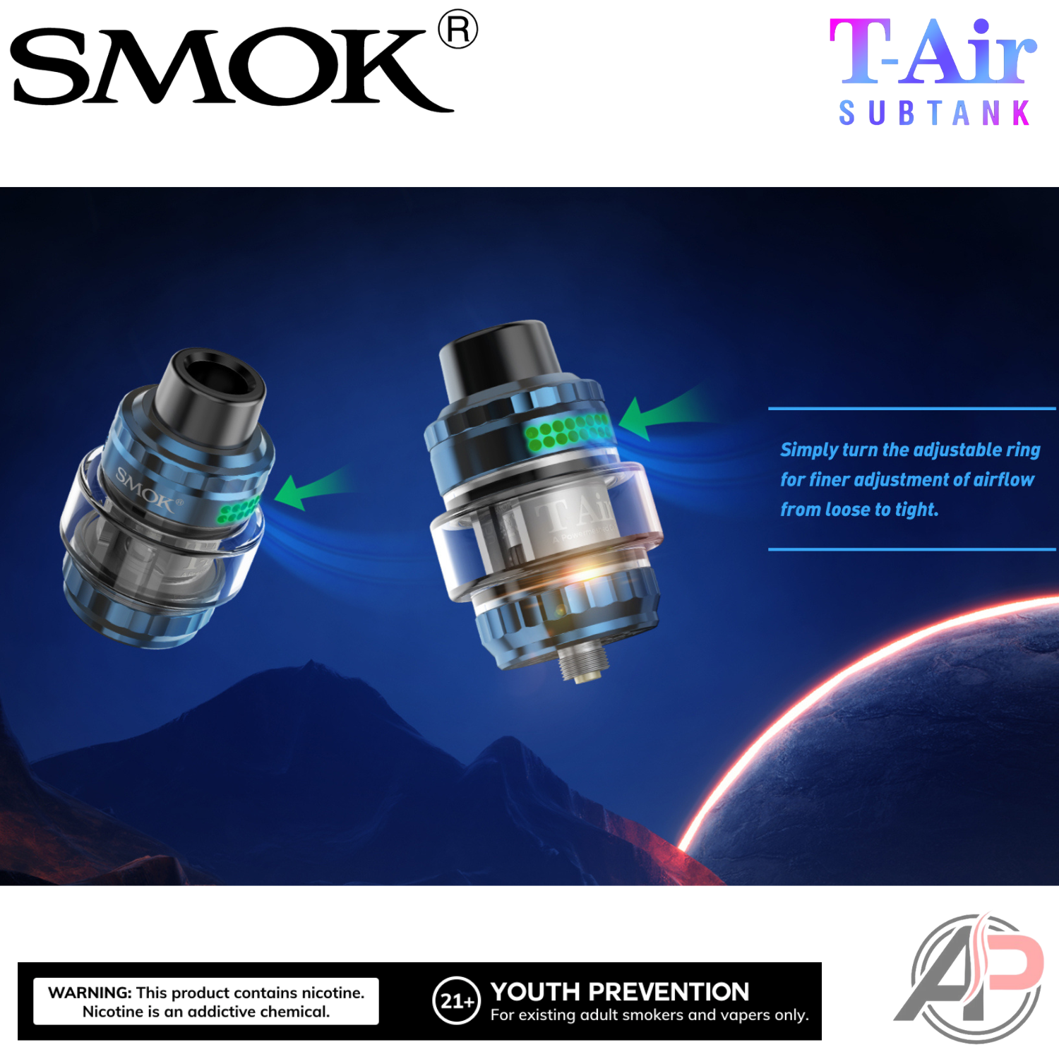 Smok T-Air Subohm Tank Apvs Smok T-Air Subohm Tank Apvs