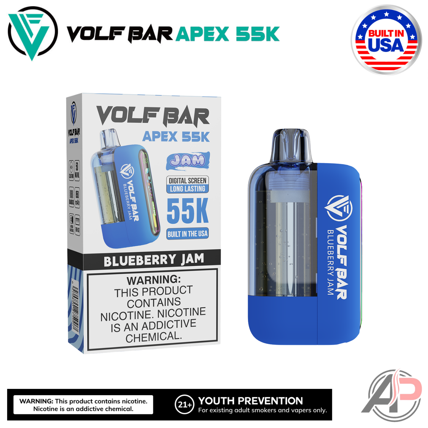 Volf Bar Apex 55,000 Puffs Disposable Vape Device