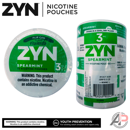 Zyn Nicotine Pouches Spearmint 3mg