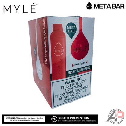 Myle Meta Bar Vape 2500 Puffs Vape Disposable Device