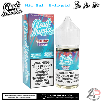 Cloud Nurdz Cherry Berry Iced E-Liquid 100mL