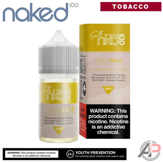 Naked 100 Euro Gold Salt Nicotine E-Liquid 30mL