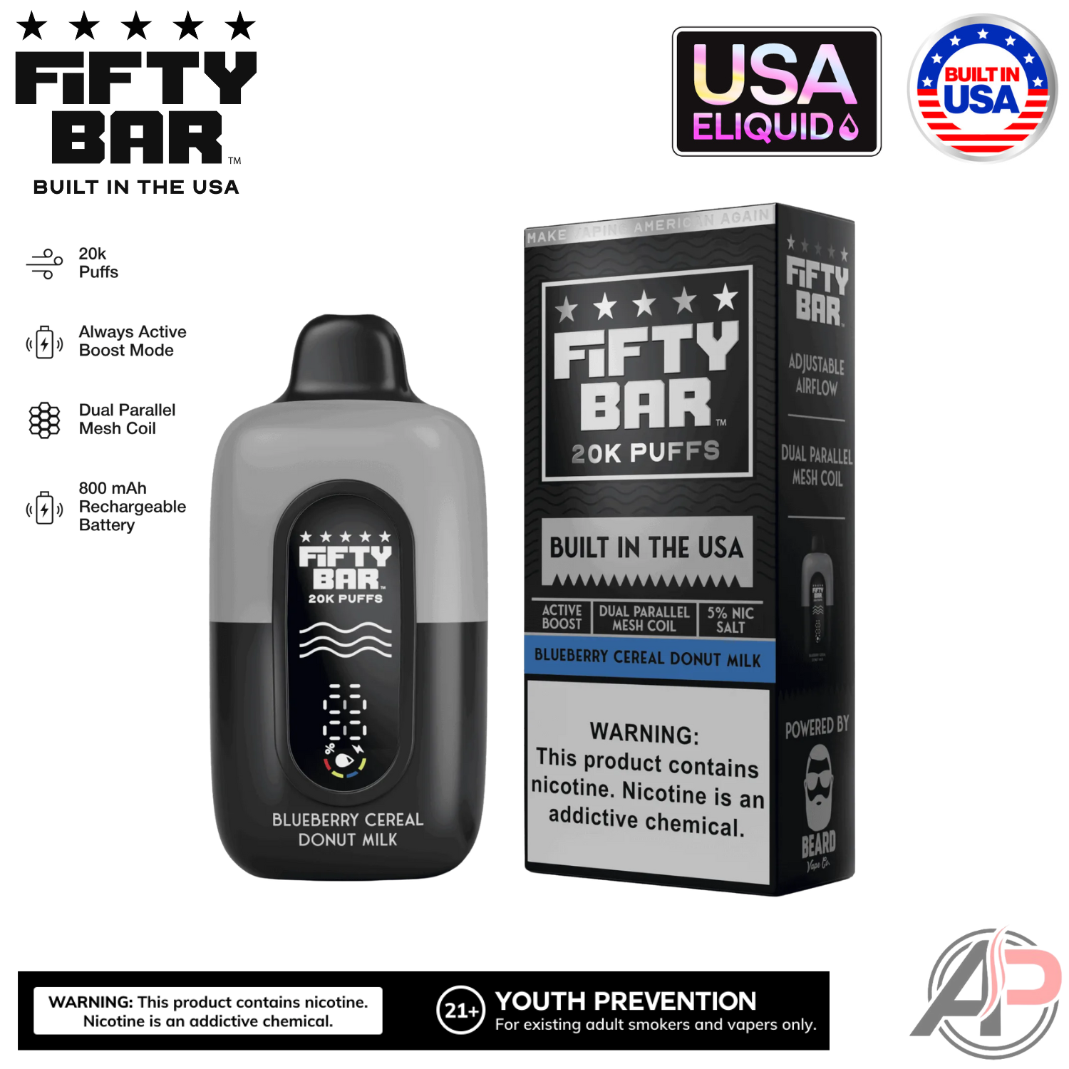 Fifty Bar V2 20000 Puffs Disposable Vape Device Apvs Fifty Bar V2 20000 Puffs Disposable Vape Device Apvs