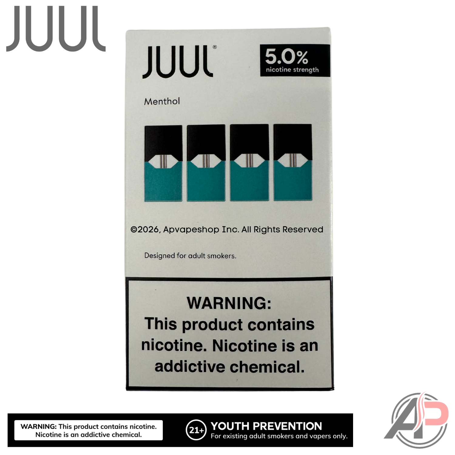 JUUL Pods Menthol 4 Pod Pack Regular 5%