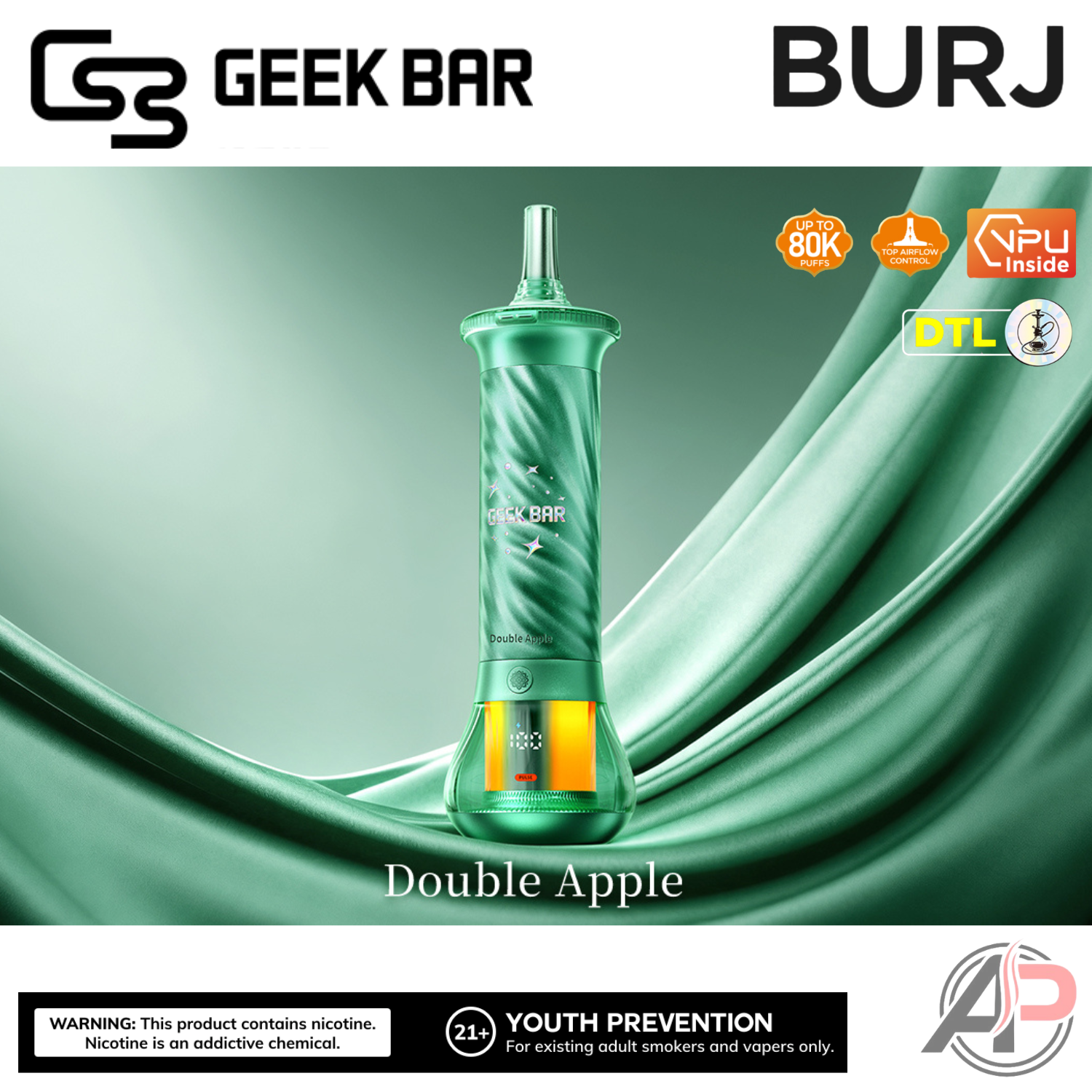 Geek Bar Burj 80K Puffs Hookah Disposable Vape Device