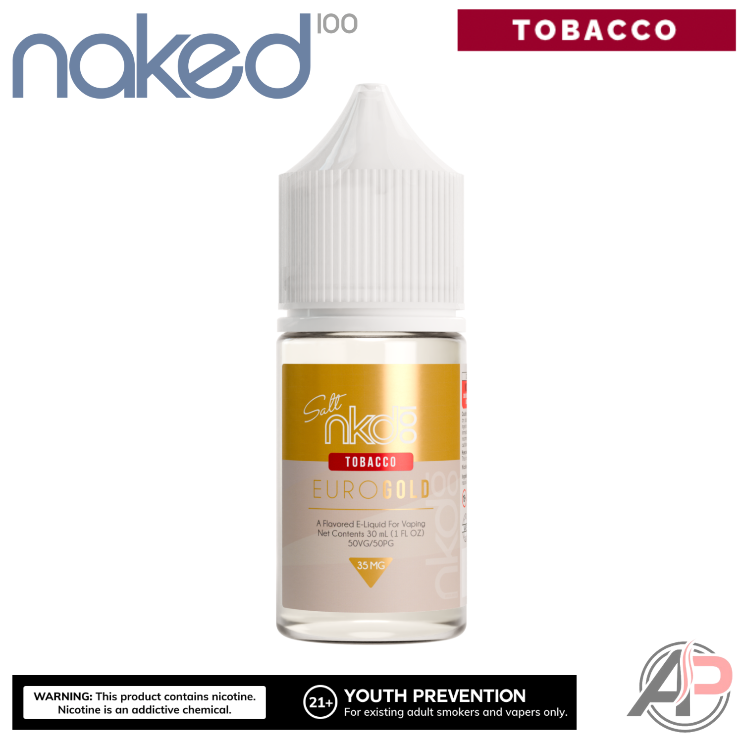 Naked 100 Euro Gold Salt Nicotine E-Liquid 30mL