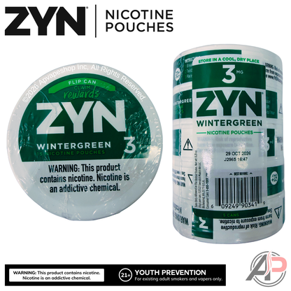 Zyn Nicotine Pouches Wintergreen 3mg