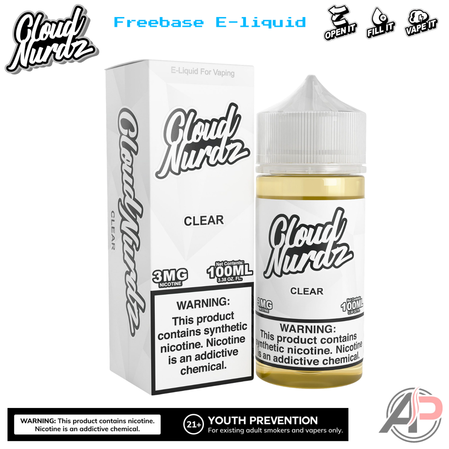 Cloud Nurdz Clear E-Liquid 100mL