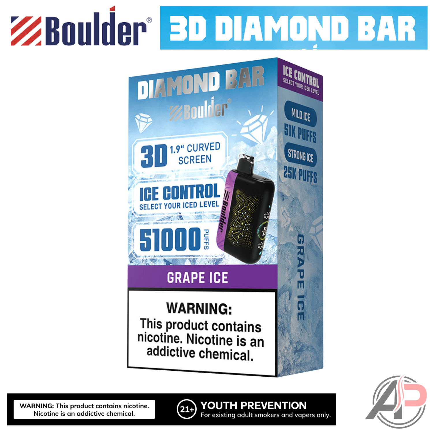 Boulder Diamond Bar 51000 Puffs Disposable Vape Device Apvs Boulder Diamond Bar 51000 Puffs Disposable Vape Device Apvs