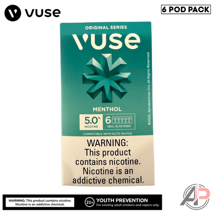 Vuse Alto Menthol Pods 6 Pack Apvs Vuse Alto Menthol Pods 6 Pack Apvs
