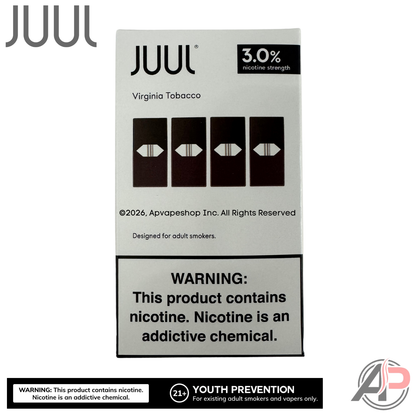 Virginia Tobacco JUUL Pods 4 Pack | Vape Pod Apvs Virginia Tobacco JUUL Pods 4 Pack | Vape Pod Apvs