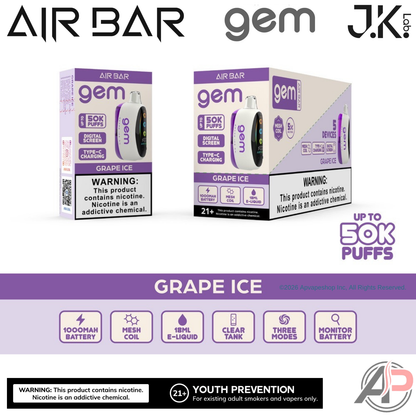 Air Bar Gem 50k Puffs Disposable Vape Device