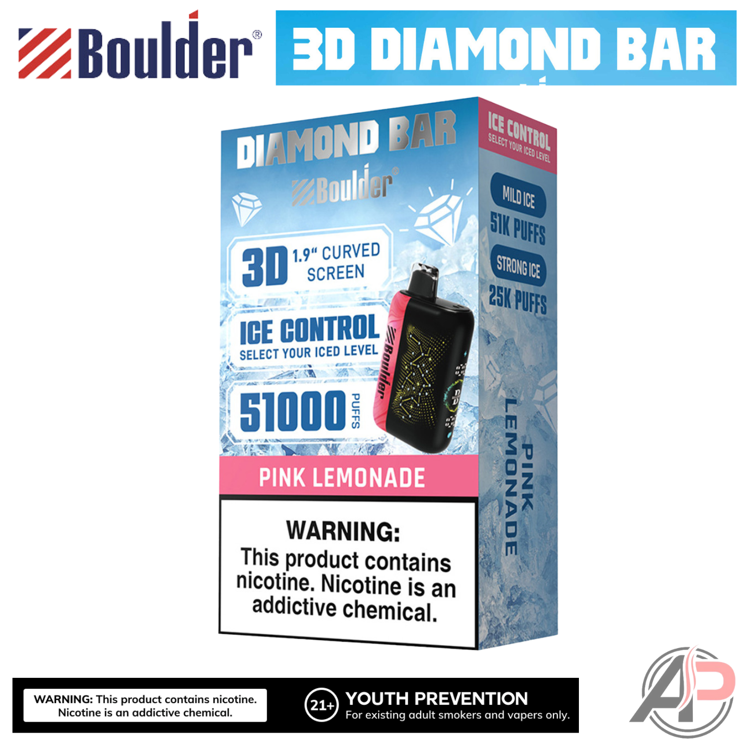 Boulder Diamond Bar 51000 Puffs Disposable Vape Device Apvs Boulder Diamond Bar 51000 Puffs Disposable Vape Device Apvs