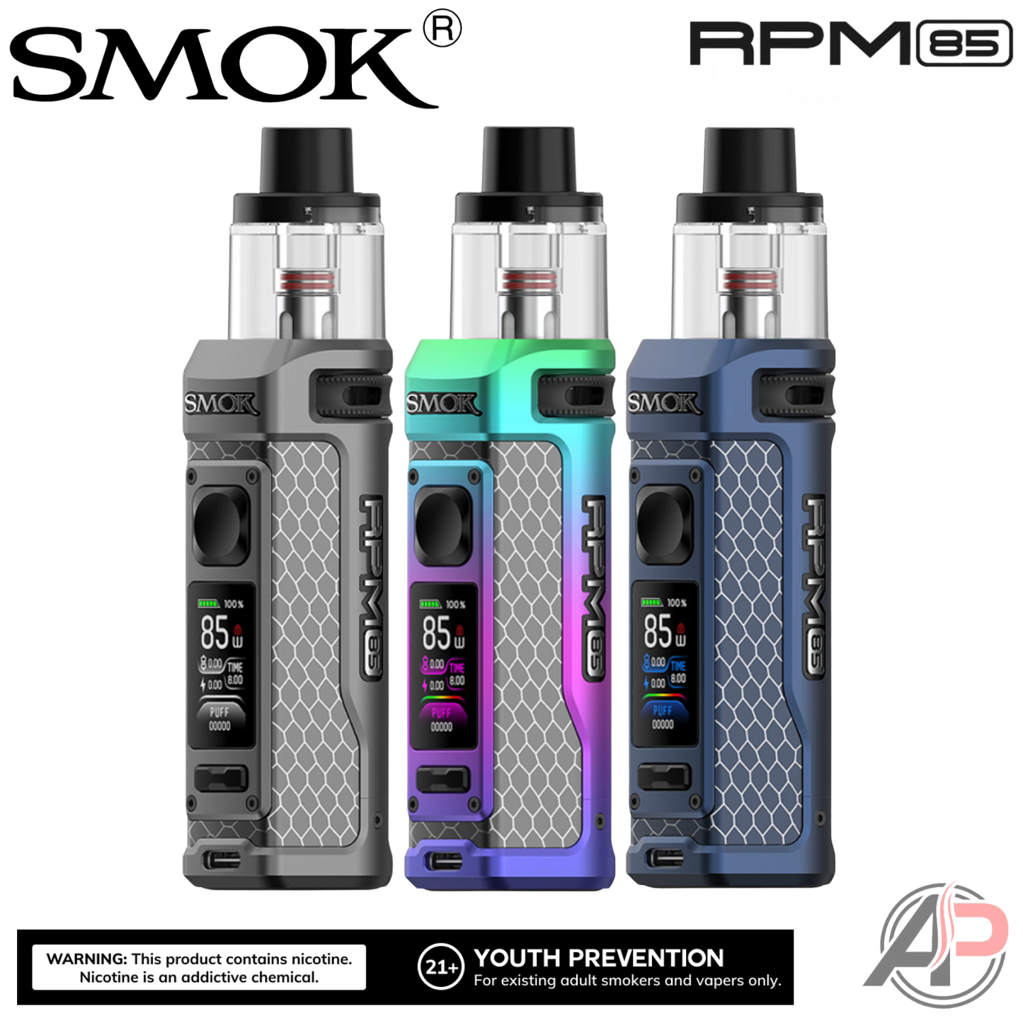 Smok Rpm 85W Pod Mod System Vape Starter Kit Apvs Smok Rpm 85W Pod Mod System Vape Starter Kit Apvs