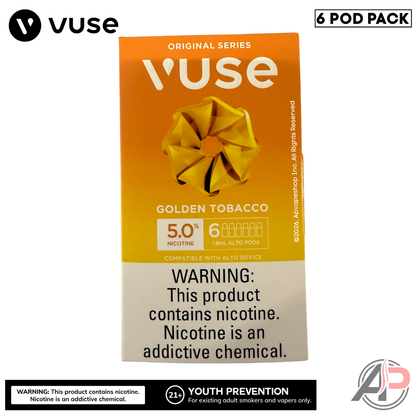 Vuse Alto Golden Tobacco Pods 6 Pack
