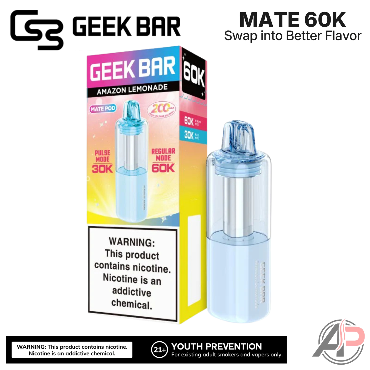 Geek Bar Mate 60,000 Puffs Disposable Vape Device Kit