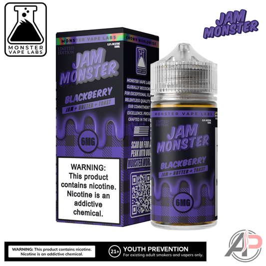 Blackberry E-Liquid By Jam Monster Vape Labs 100mL