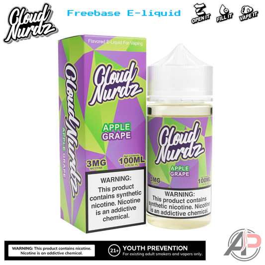 Cloud Nurdz Apple Grape E-Liquid 100mL