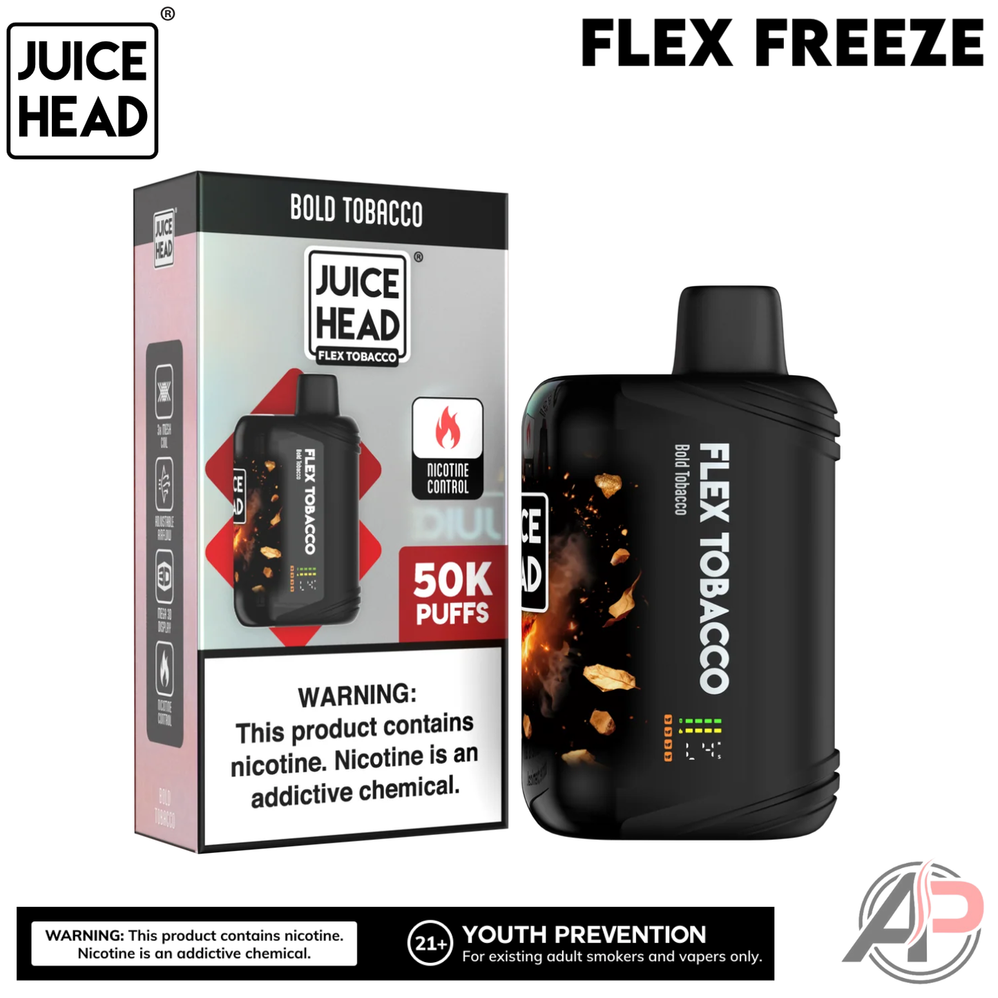 Juice Head Flex Freeze 50,000 Puffs Disposable Vape Device