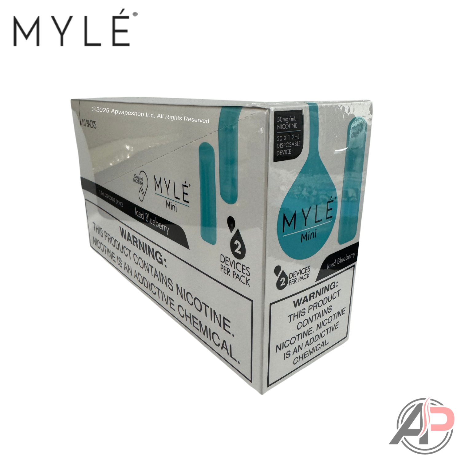 Myle Mini Disposable Vape Device Wholesale Box Iced Blueberry