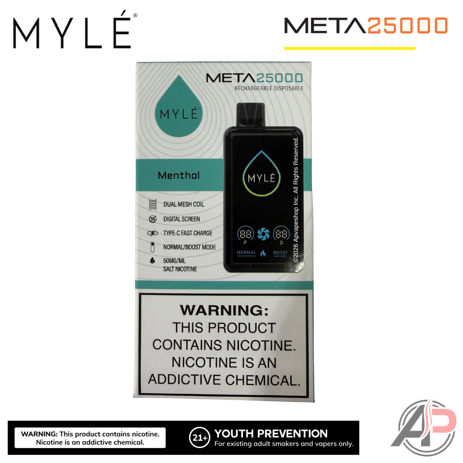 Myle Meta 25000 Puffs Disposable Vape Device