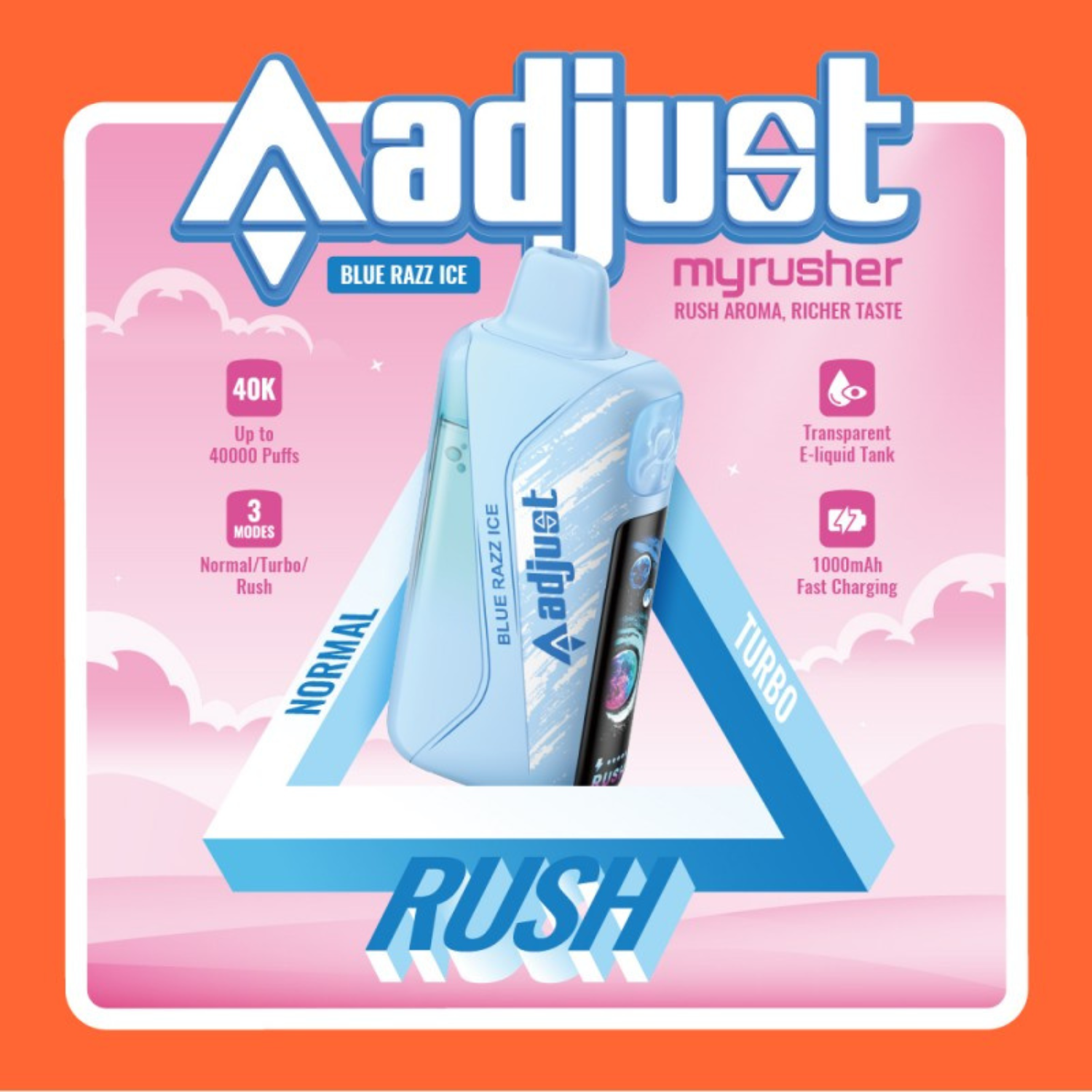 Adjust MyRusher 40k Puffs Disposable Vape Device