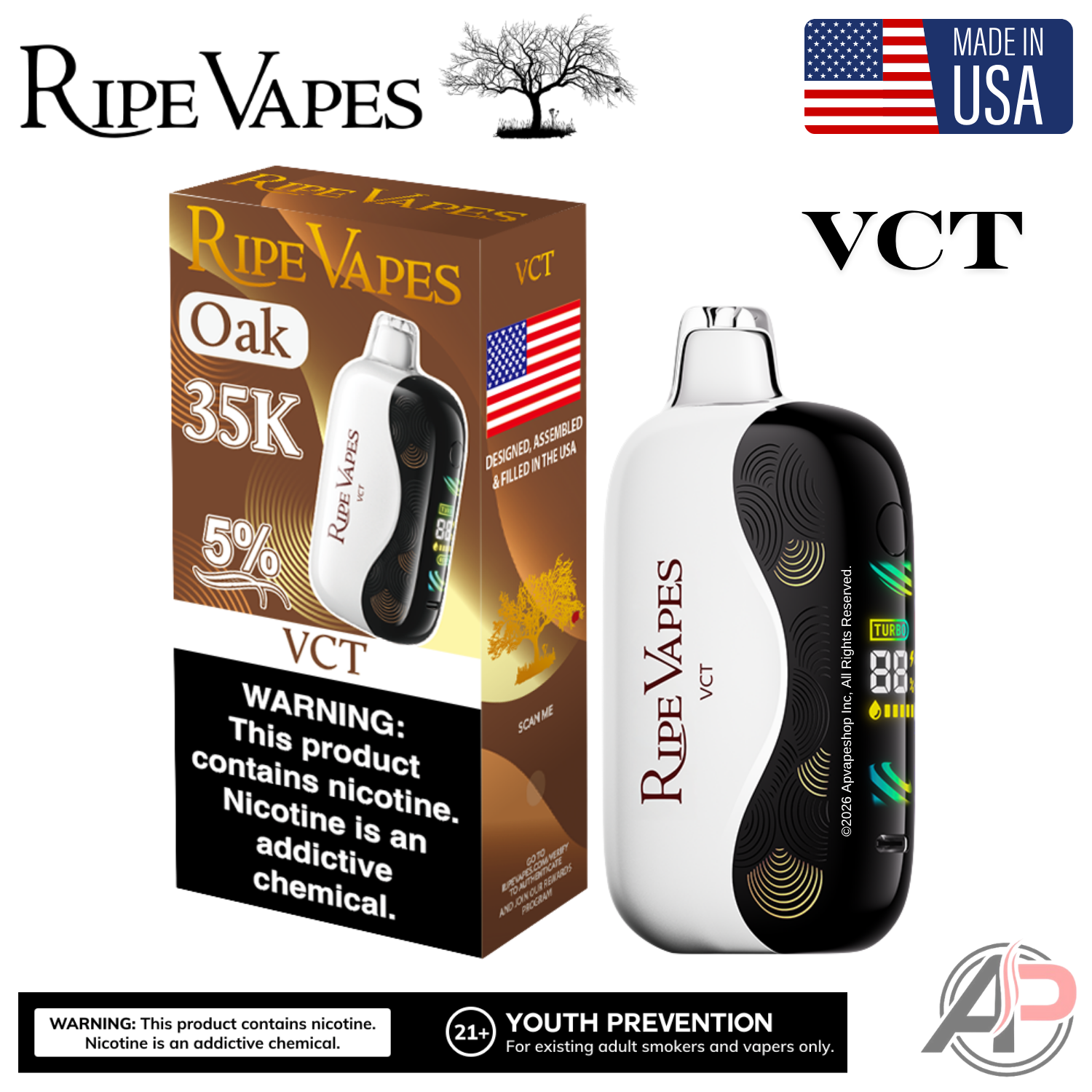 Ripe Vapes Oak 35000 Puffs Disposable Vape Device