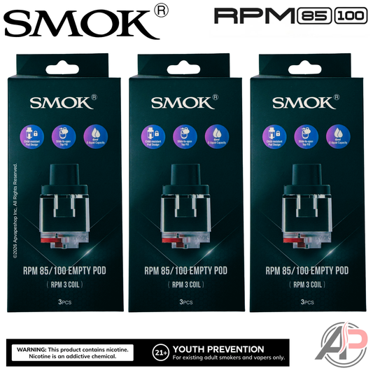 Smok RPM 85/100 Empty Replacement Pods 3 Pack