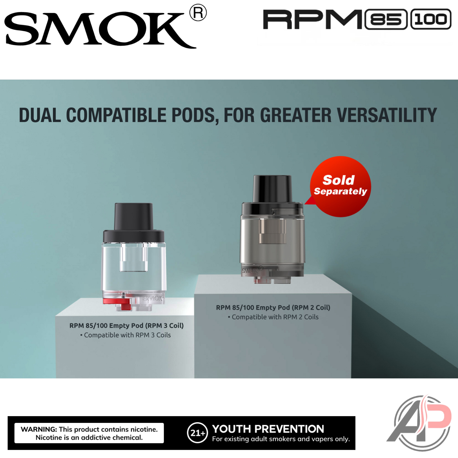 Smok RPM 85/100 Empty Replacement Pods 3 Pack