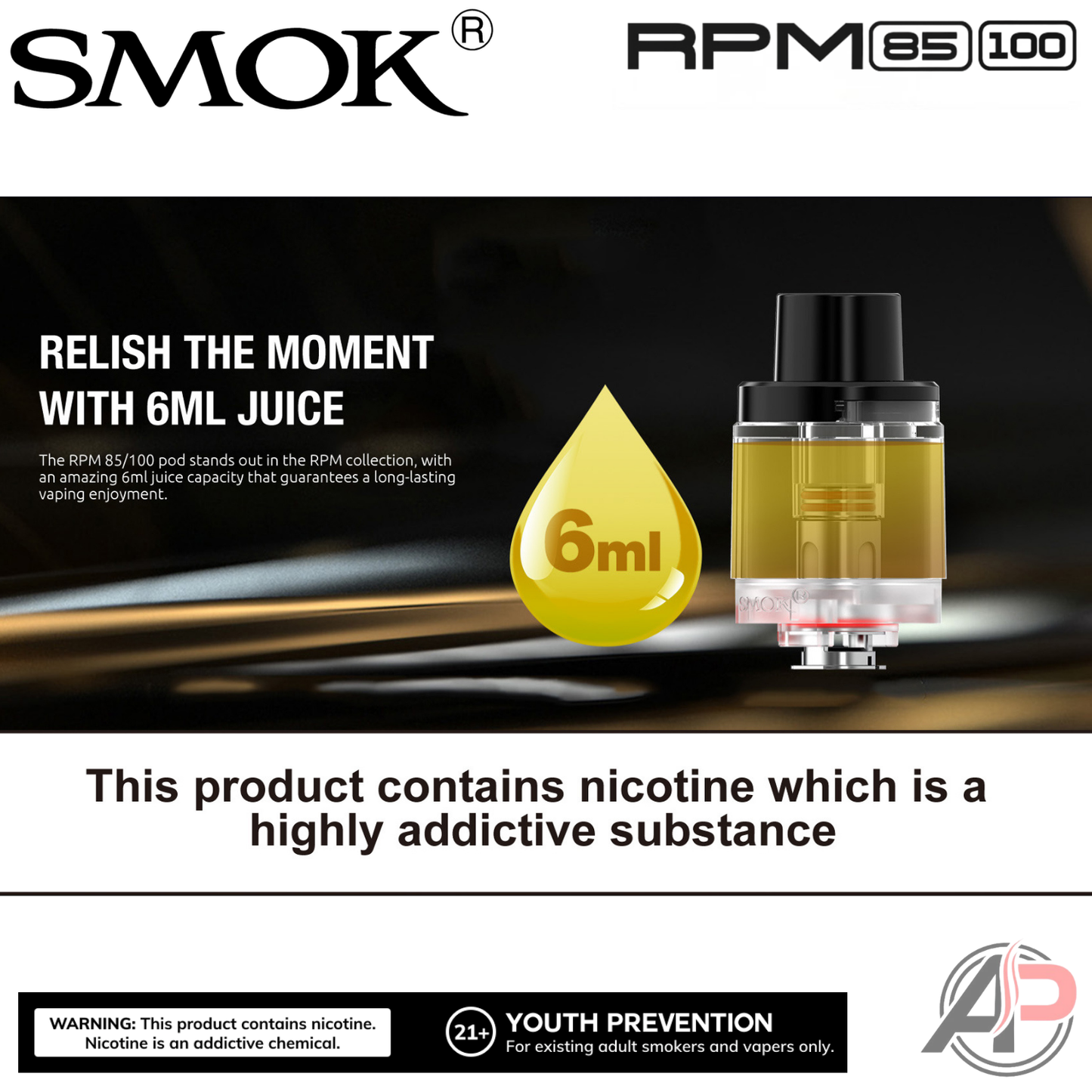 Smok RPM 85/100 Empty Replacement Pods 3 Pack