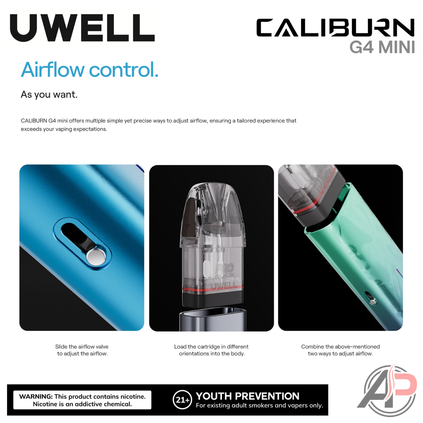 Uwell Caliburn G4 Mini Pods System Starter Kit Device