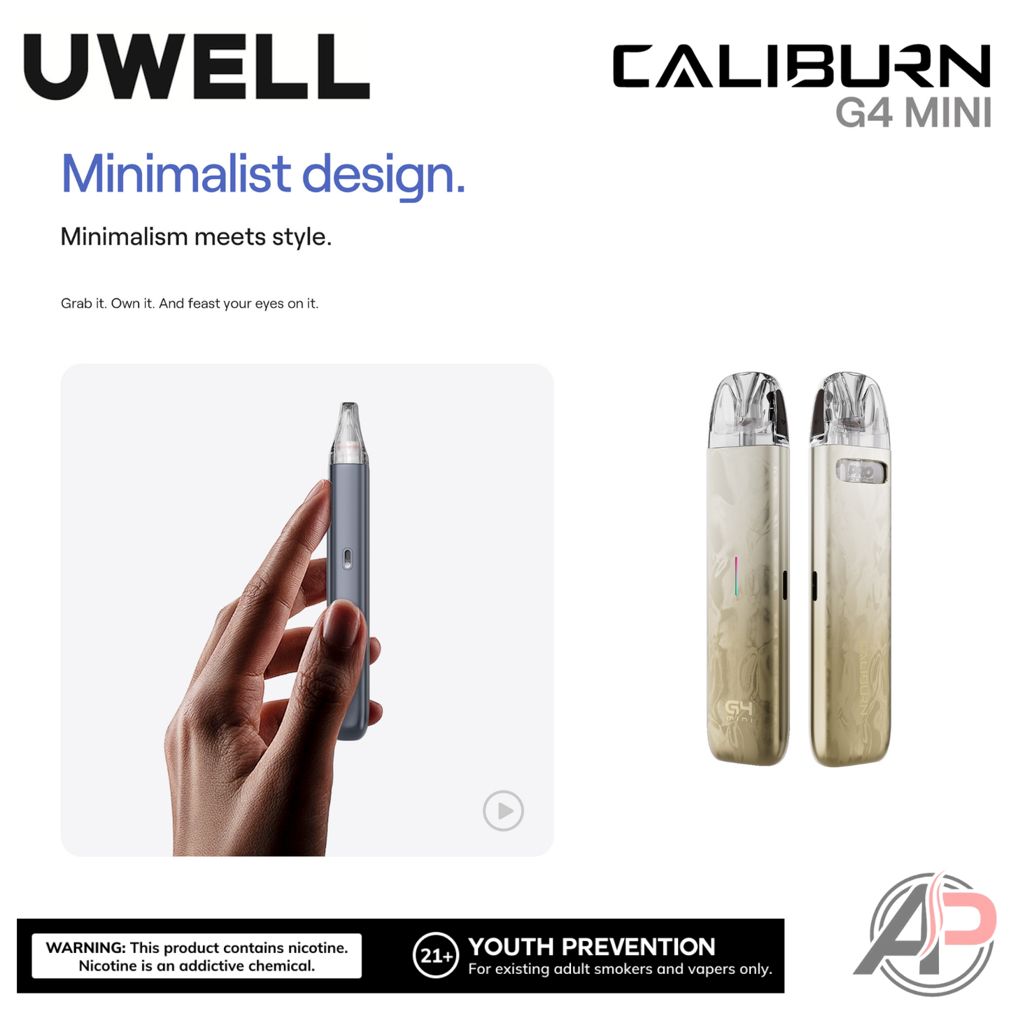 Uwell Caliburn G4 Mini Pods System Starter Kit Device