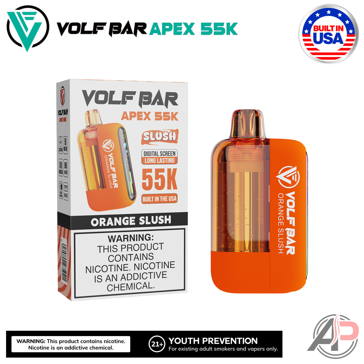 Volf Bar Apex 55,000 Puffs Disposable Vape Device