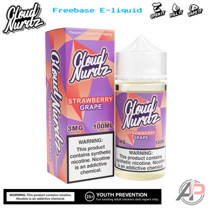 Cloud Nurdz Strawberry Grape E-Liquid 100mL