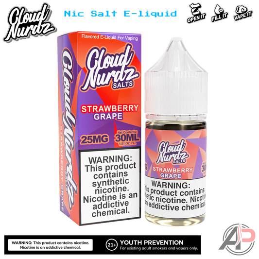 Cloud Nurdz Strawberry Grape E-Liquid 100mL
