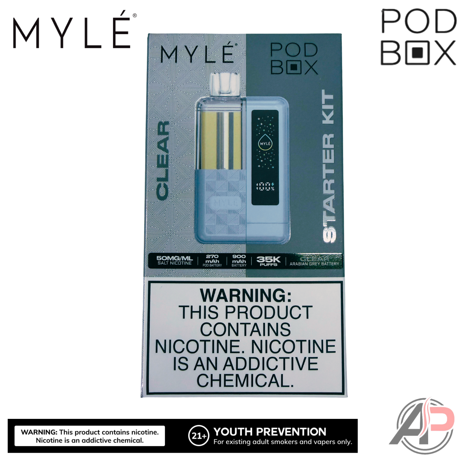 Myle Pod Box 35,000 Puffs Disposable Vape Device Kit Apvs Myle Pod Box 35,000 Puffs Disposable Vape Device Kit Apvs