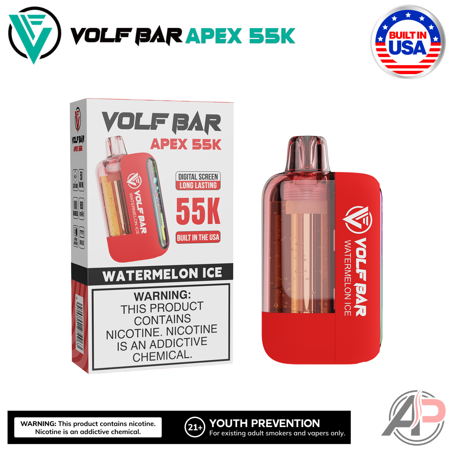 Volf Bar Apex 55,000 Puffs Disposable Vape Device