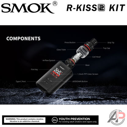 Smok R-Kiss 2 200w Box Mod Starter Kit Device