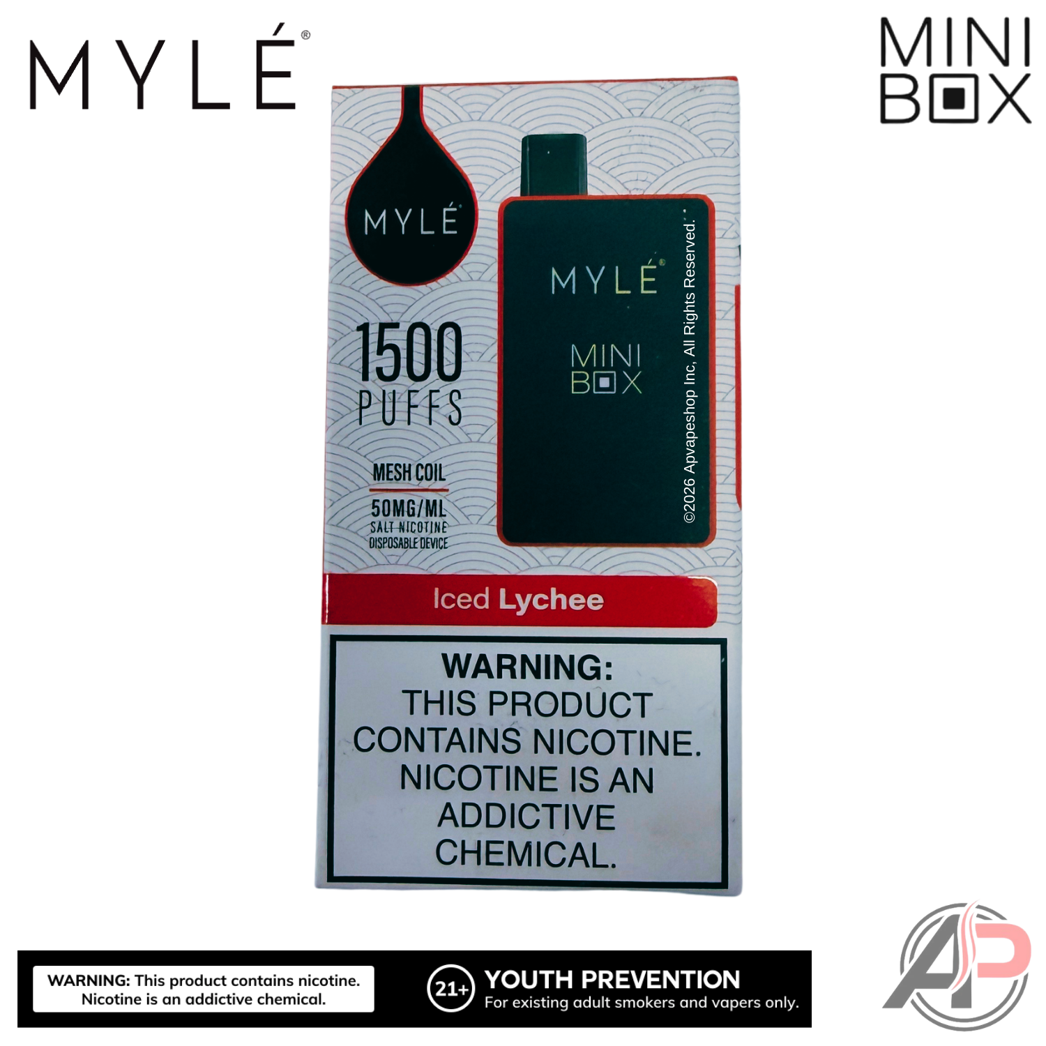 Myle Mini Box 1500 Puffs Disposable Vape Device
