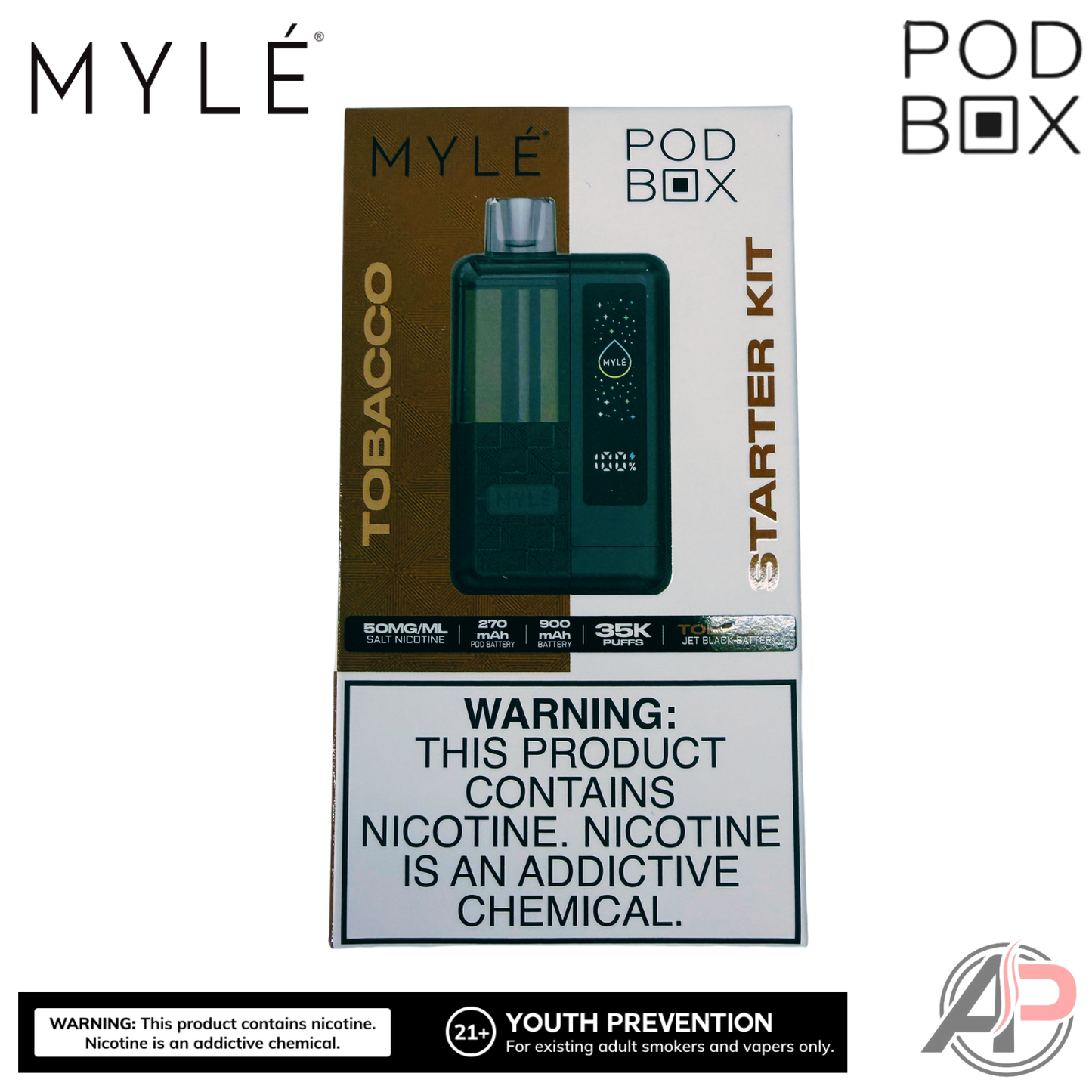 Myle Pod Box 35,000 Puffs Disposable Vape Device Kit