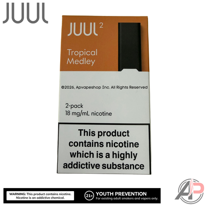JUUL Pods Menthol 4 Pod Pack Juul 2 EU -Tropical Medley 1.8% (1 Pack 2 Pods Per Pack)